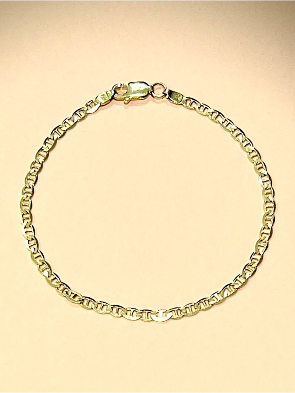 14K Mariner/Anchor Link Bracelet, 2g, 2mm, 7in - Picture 10 of 13